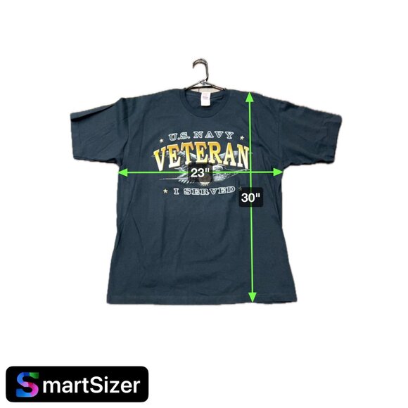 U.S. Navy Veteran I Served T-Shirt XL Bayside Made In USA Cotton Black - Picture 8 of 8